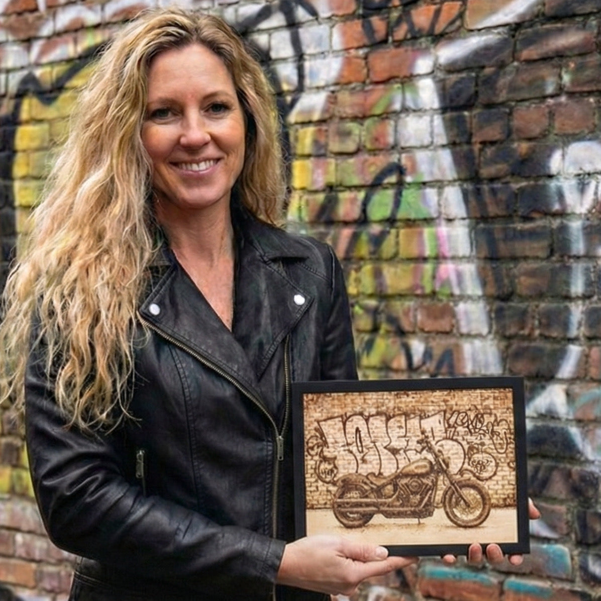 D. Size:  9 X 11"  Your memorable photo that you choose burnt into wood.